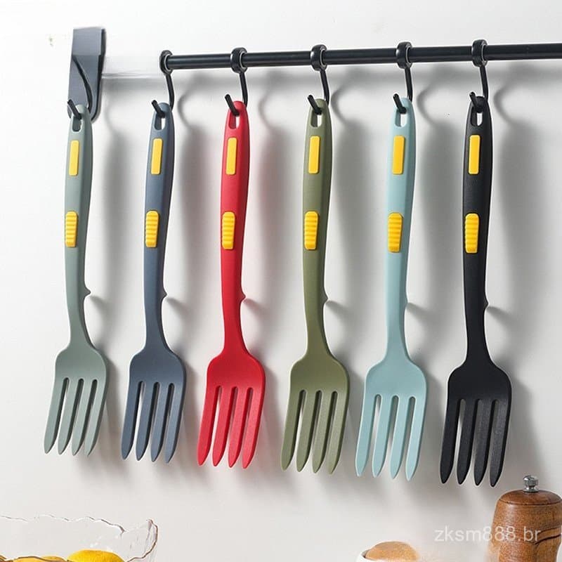 Garfo de Espaguete de Silicone Versátil para Salada Utensílios de Cozinha Flexíveis