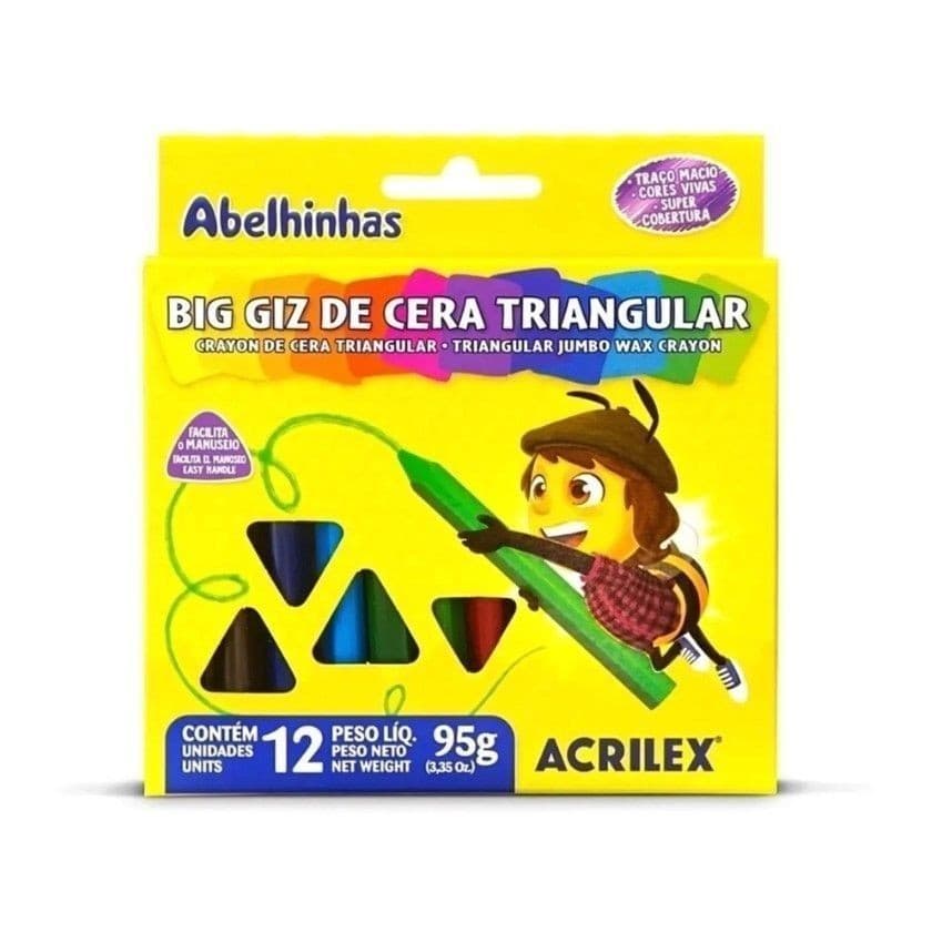 Gizão de Cera (Big Giz) 12 Cores Acrilex