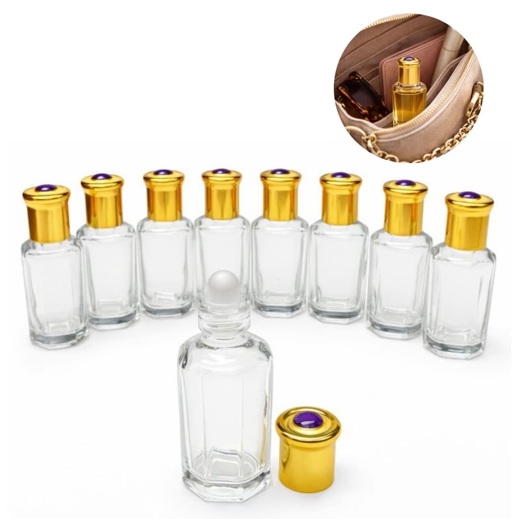 120 Frascos de Vidro Roll On P/ perfume 12ml Acabamento Premium
