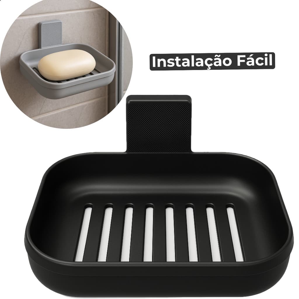 Porta Sabonete Adesivo Sem Furo Para Parede Banheiro
