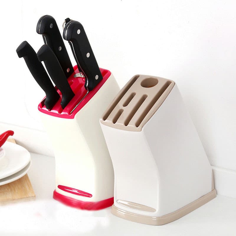 Suporte de Facas de Plástico para Cozinha, Multifuncional, Rack de Armazenamento de Facas, Organizador de Facas para Veg