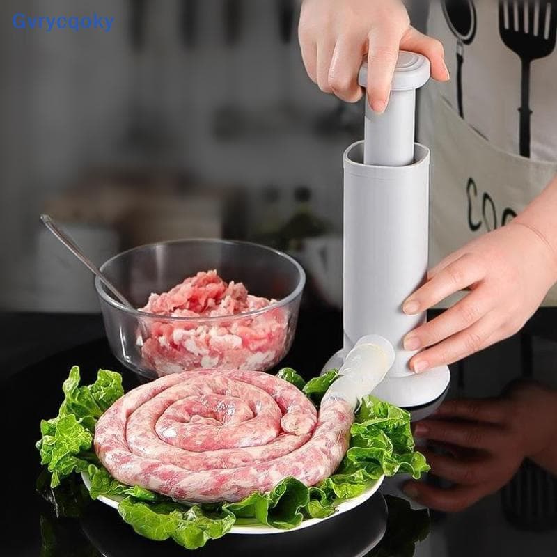 Gvrycqoky 2 Em 1 Fabricante De Salsicha Caseira Com Recheio Manual Rápido Máquina De Enchimento De Carne Grande Capacida