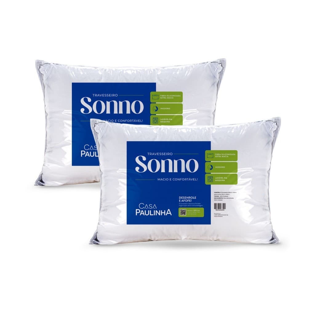 Kit 2 Travesseiro SONNO 70x50cm