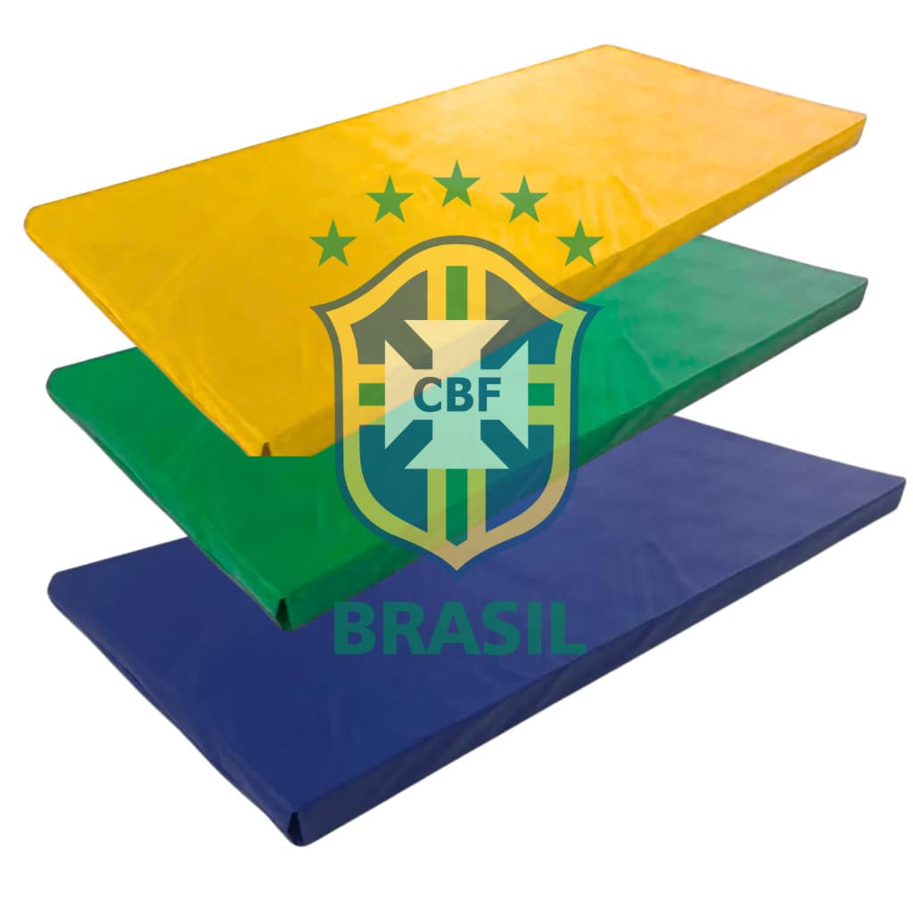 -DESCONTO Unidade de Colchonete Academia Profissional 90x40x30cm – Verde, Azul e Amarelo | Conforto e Resistência