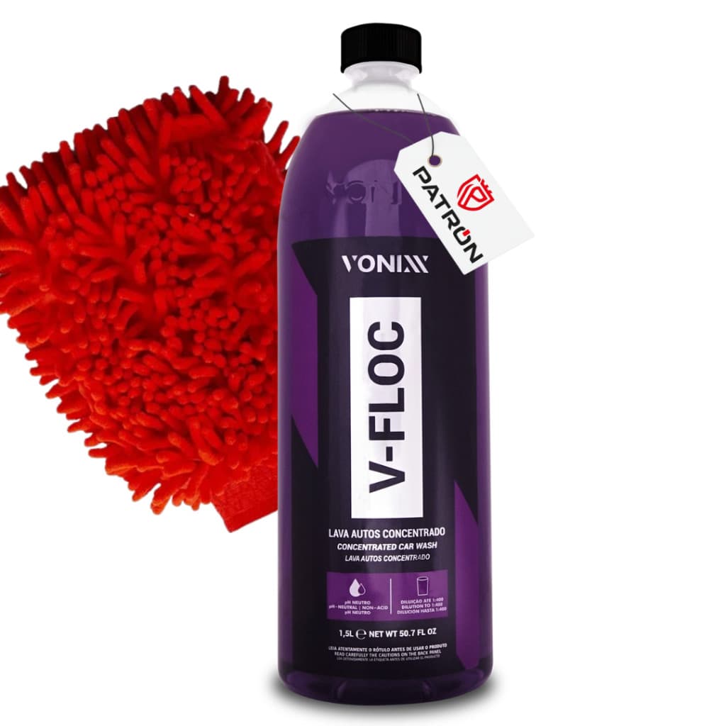 V-Floc Vonixx 1,5L + Luva Microfibra | Shampoo Neutro Jetski Moto Aquática