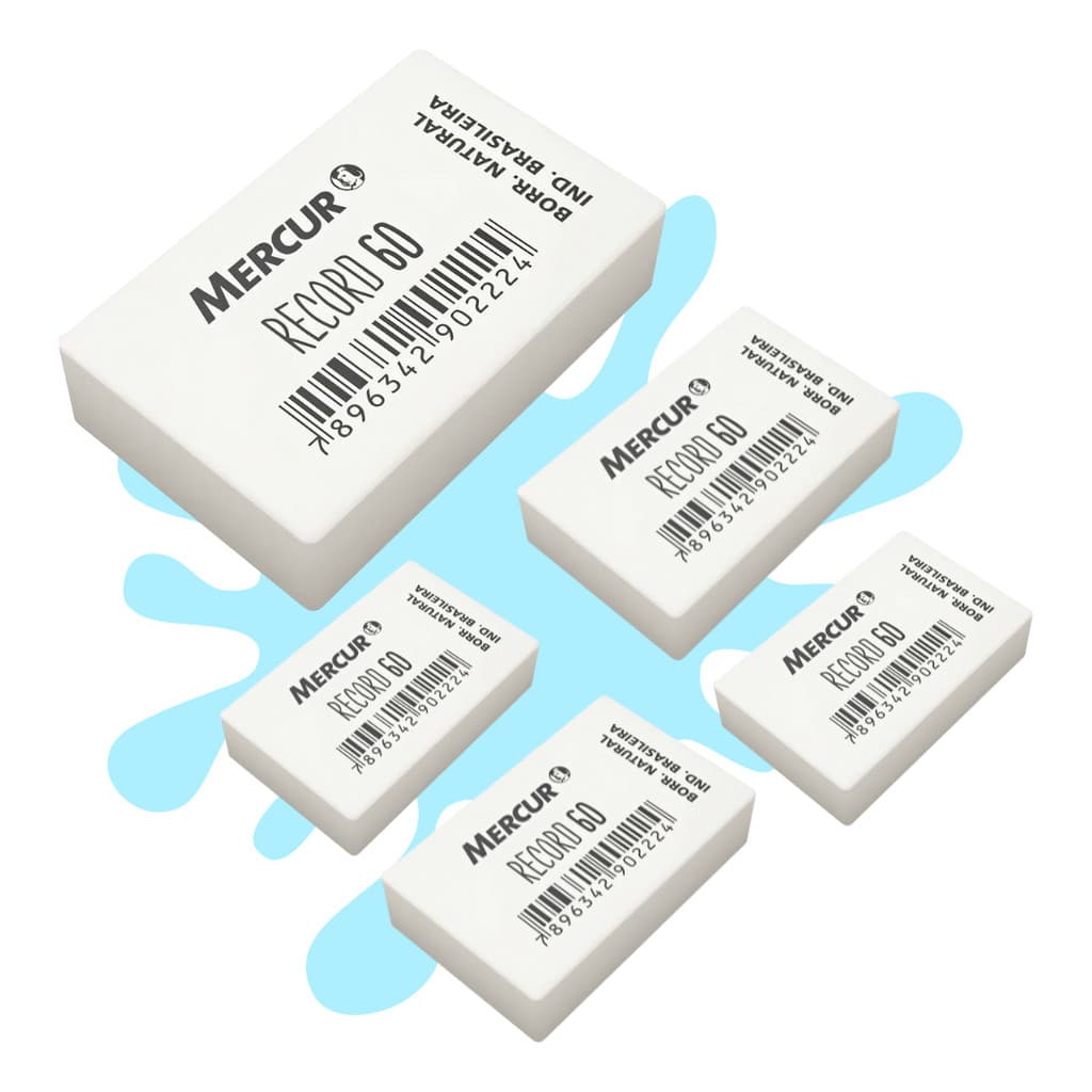 Borracha Branca N60 MERCUR - KIT 5