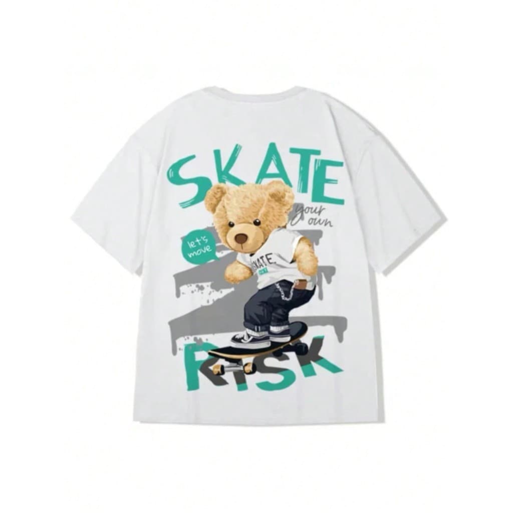 Camiseta Bear Skate Hip Hop Rap Trap Urso Streetwear Unissex Masculino Feminino 100% Algodão Top  Varias Cores Plus Size