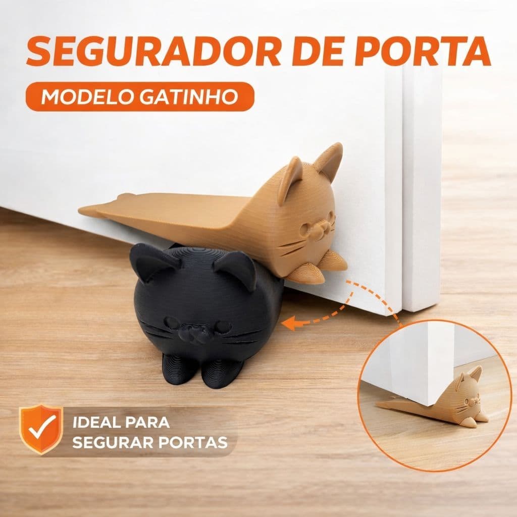 Trava Porta Batente de Porta Segura Porta em Formato de Gato Peso