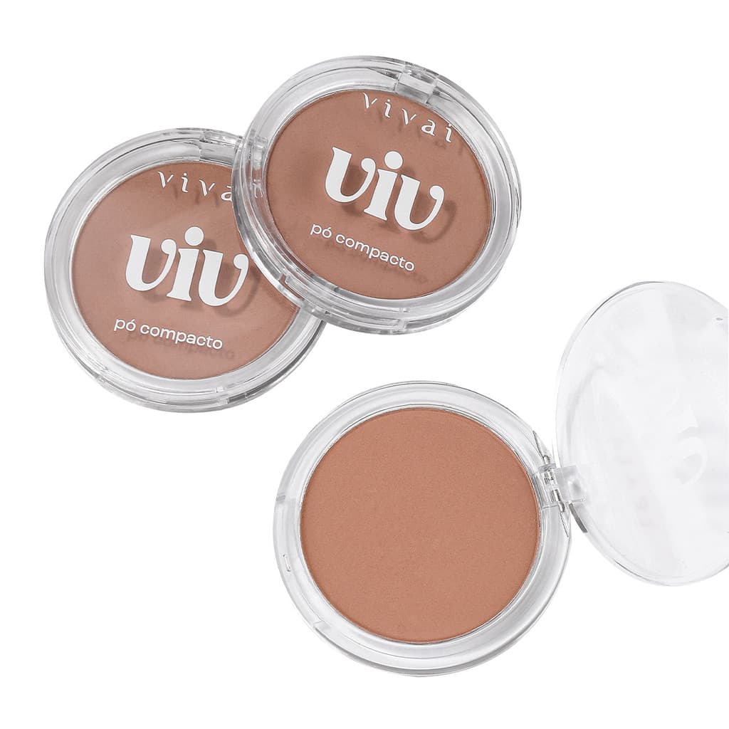 PÓ FACIAL COMPACTO COM ACABAMENTO AVELUDADO VIVAI 1218.1.1