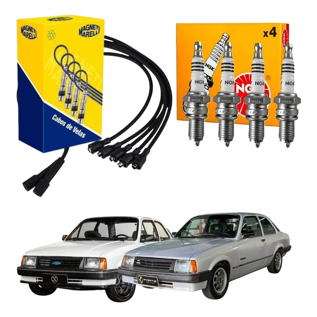 Jogo Cabos E Velas Chevette Marajó 1.4 1.6 1970 À 1994