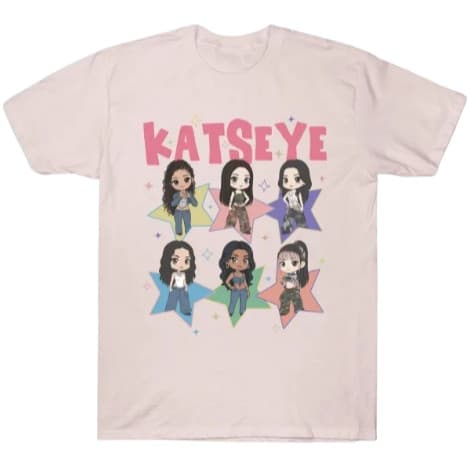 Camiseta K-Pop Katseye Graphic Adulto/Infantil Lançamento Unissex Em Algodao
