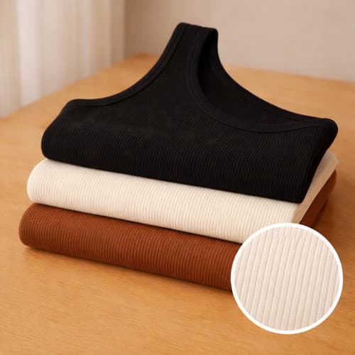 Kit 3 Blusinha Regata Feminina Canelada Premium Alça Larga