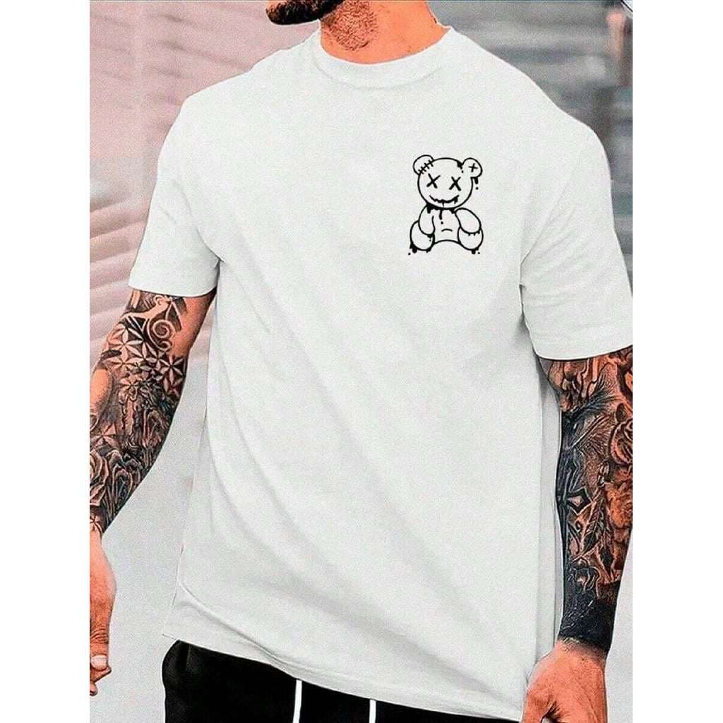 Camisa Masculina Camiseta Urso Ursinho Premium Malha 100 %Algodão Leve Linha Premium