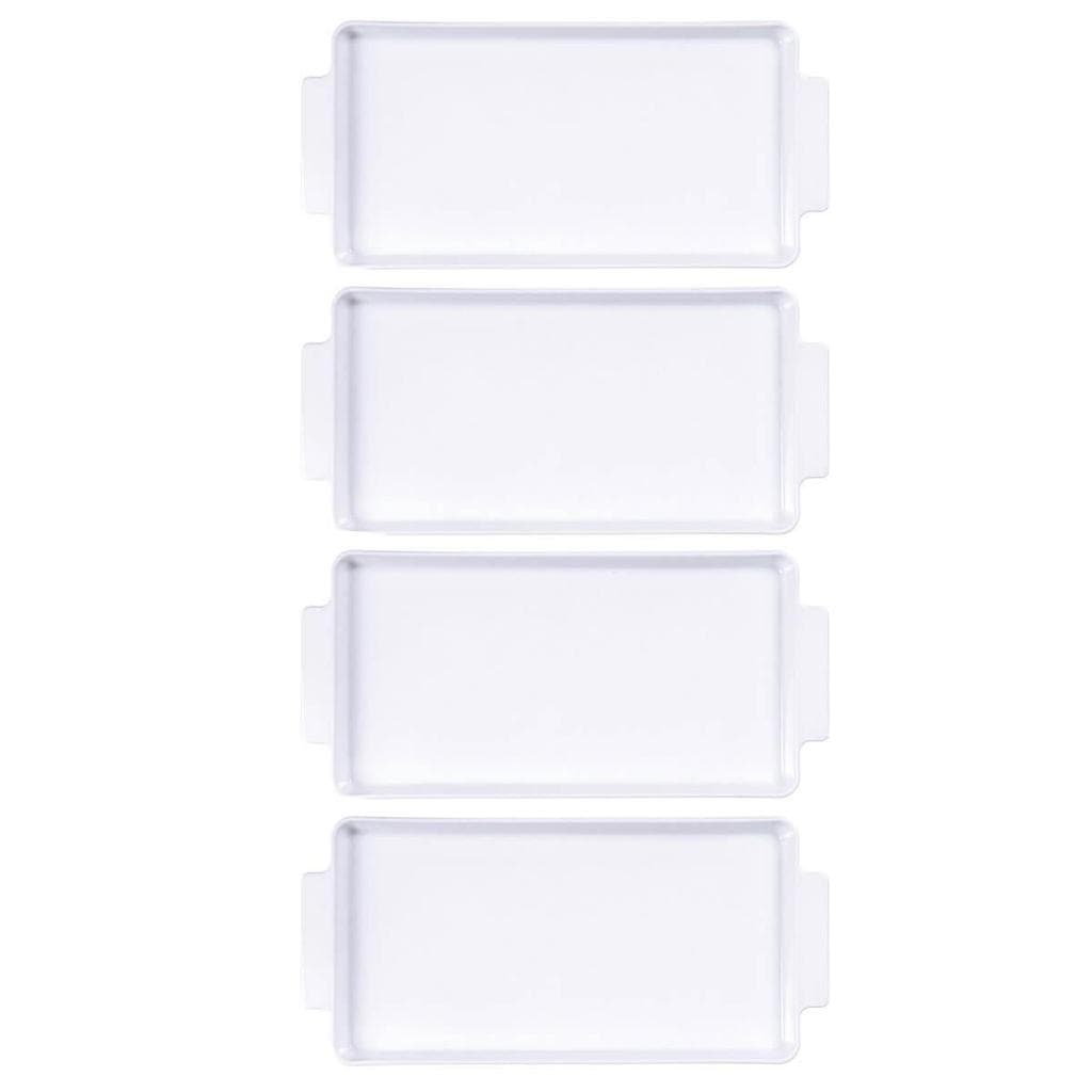 Jogo 4 Travessas com Alças Porcelana Tramontina Sobremesa Entradas Restaurante