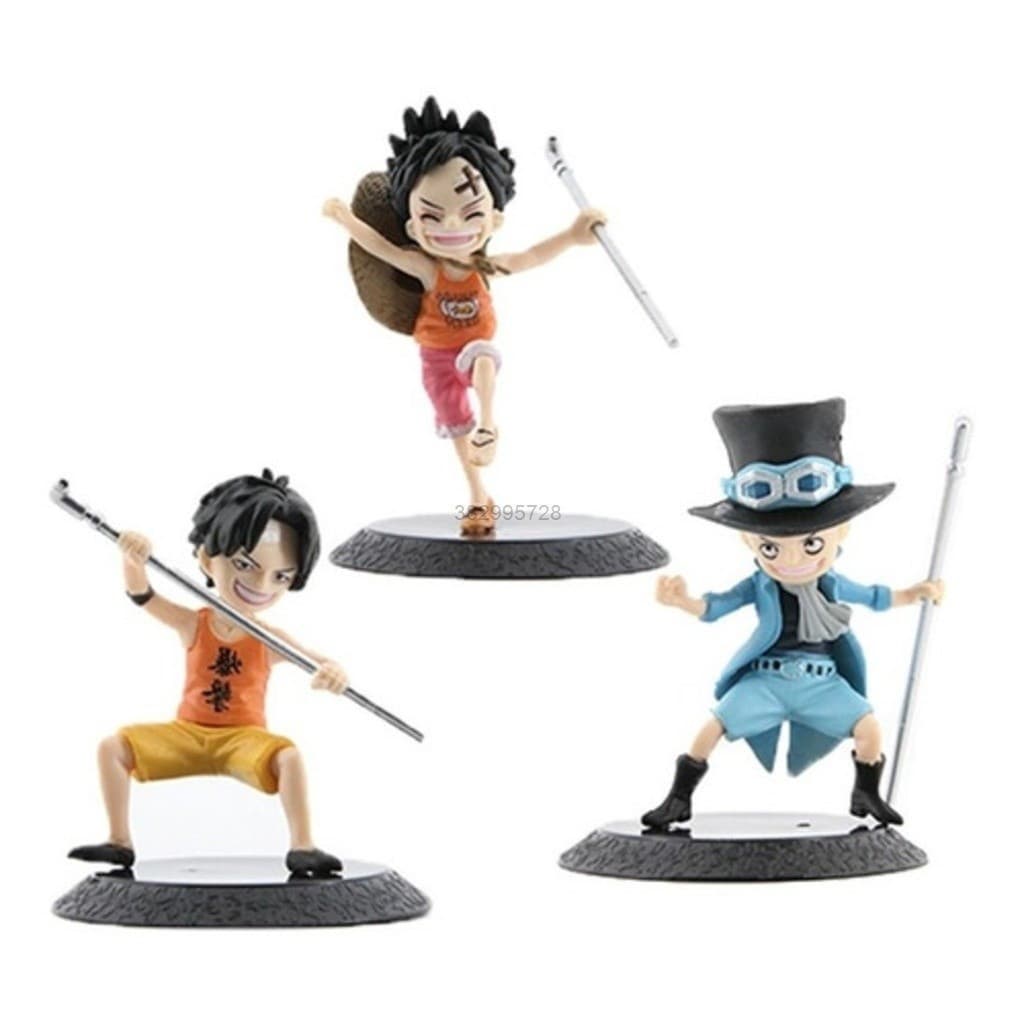 Piece Kit One Com 3 Pcs Bonecos One 9cm Luffy D.ace E Sabo