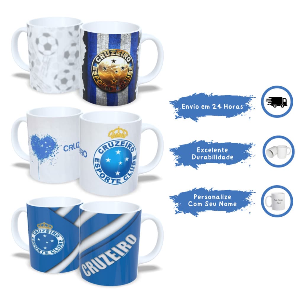 Caneca da Raposa! Ideal Para Quem Ama o Cruzeiro! Vários Modelos! Promoção Especial + Envio Rápido!