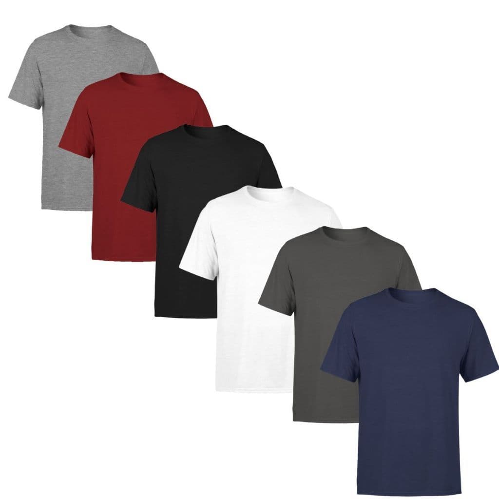 KIT 6 CAMISETAS MASCULINAS ALGODÃO PREMIUM SLIM FIT