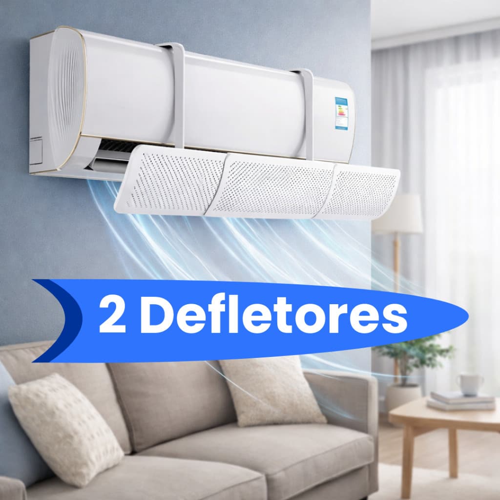 Defletor Suporte Para Ar Condicionado Largura Ajustável Modelo Split Até 24000 BTU Branco