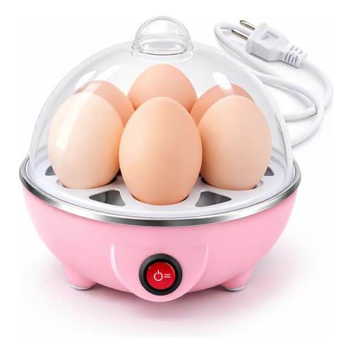 Cozedor De Ovos/eggs Elétrica À Vapor Portátil 110v 50/60hz Rosa