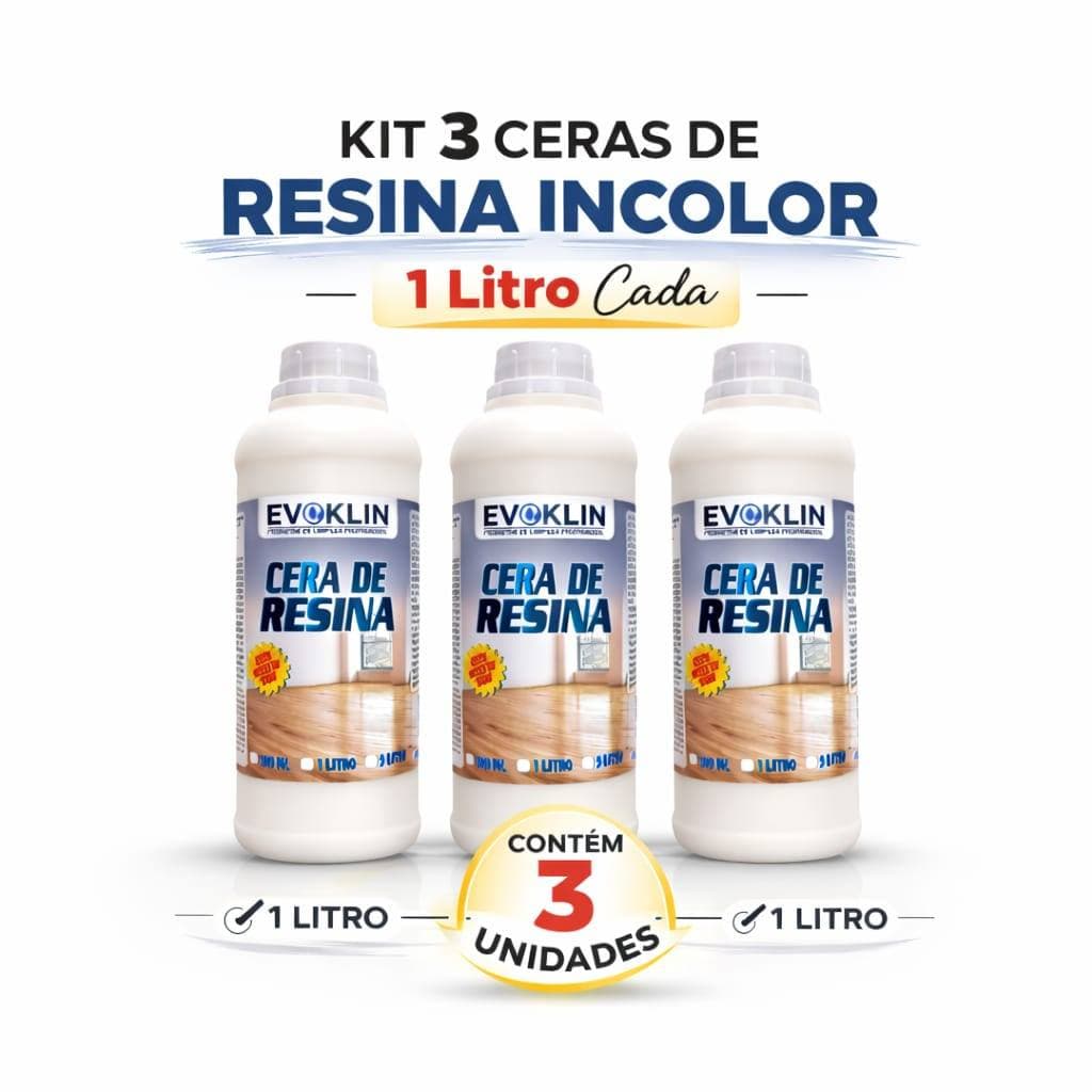 Cera Para Piso De Madeira Assoalho Ardósia Com Resina Incolor Brilho E Proteção -KIT COM 3 UND