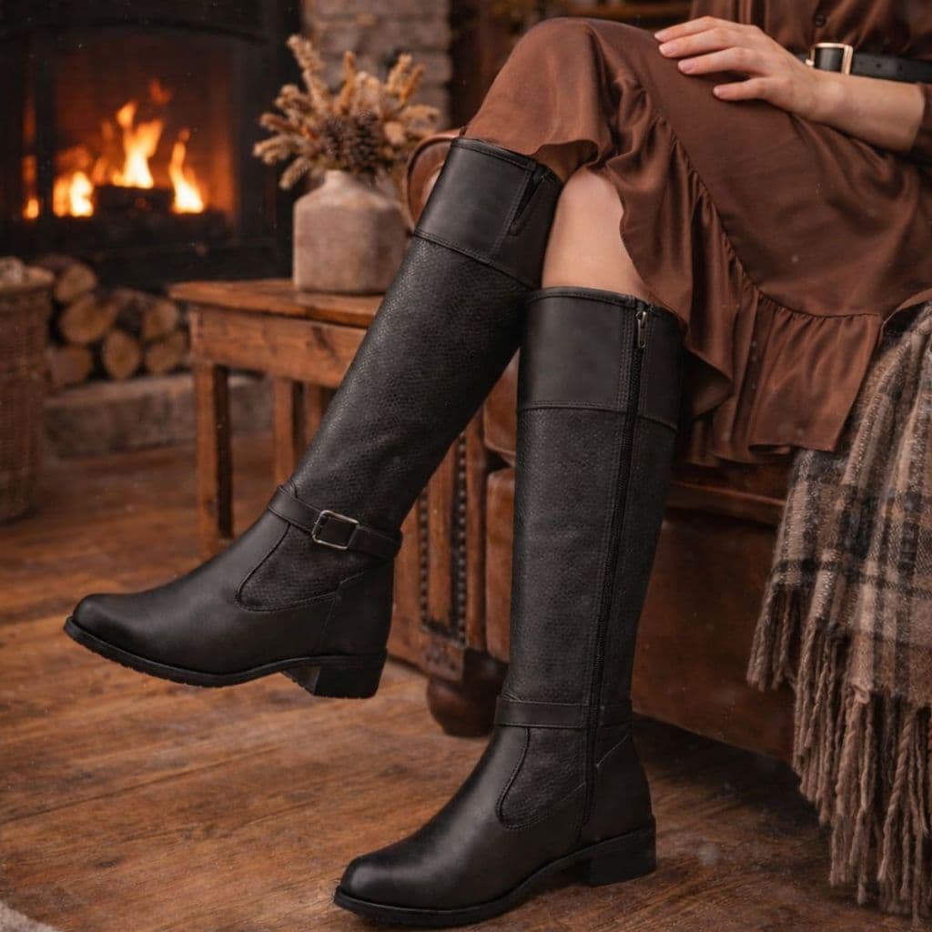 Bota Feminina Estilo Montaria Cano Alto Casual Conforto e Elegante