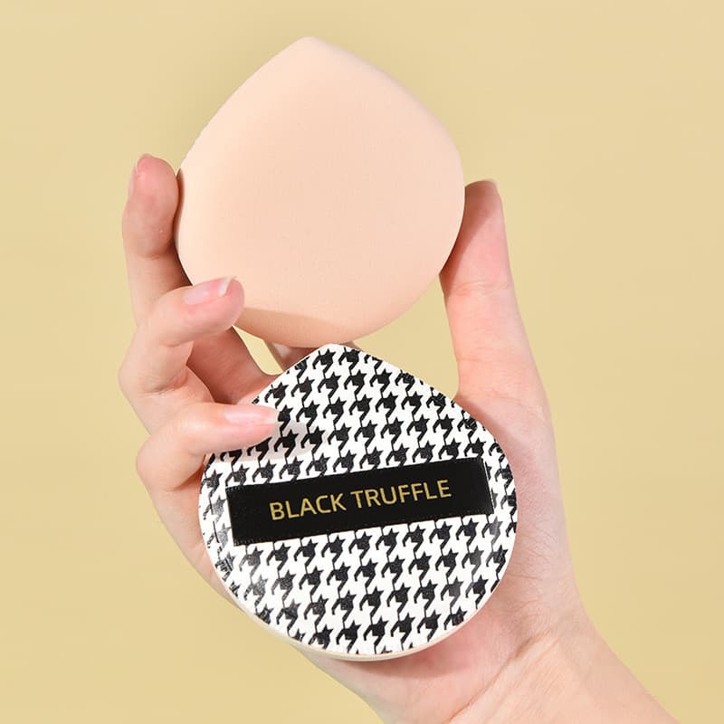 Houndstooth molhado seco respirável maquiagem puff-esponja de maquiagem-absorção de água-fixação puff-mesmo maquiagem-ma
