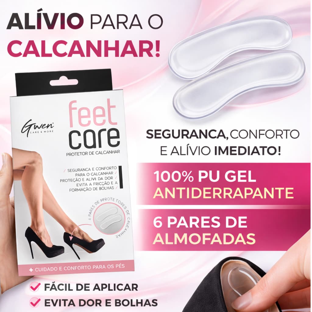 Protetor de Calcanhar em Gel Sapatilhas Saltos Tênis 6 pares