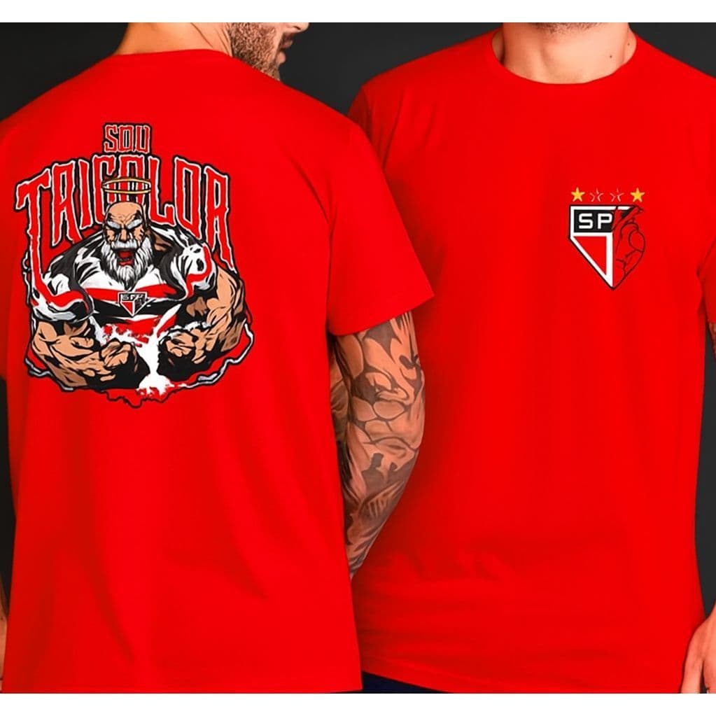 Camisa Camiseta SPFC - O Mundo é seu torcedor Tricolor Soberano 100% Algodão São Paulo Futebol