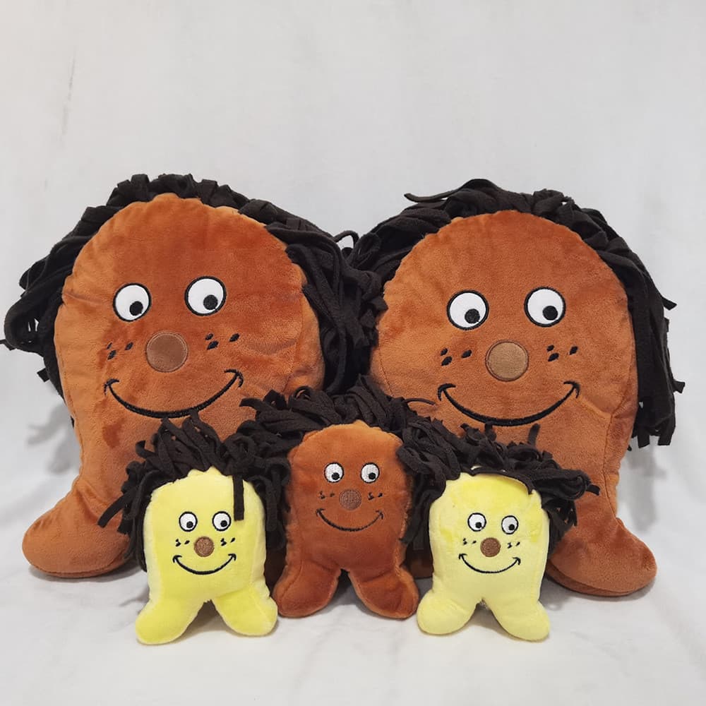 Brinquedo de Pelúcia de Cabelo Tendência Alemã Boneca de Desenho Animado Fofa Três Tamanhos Disponíveis Material de Algo
