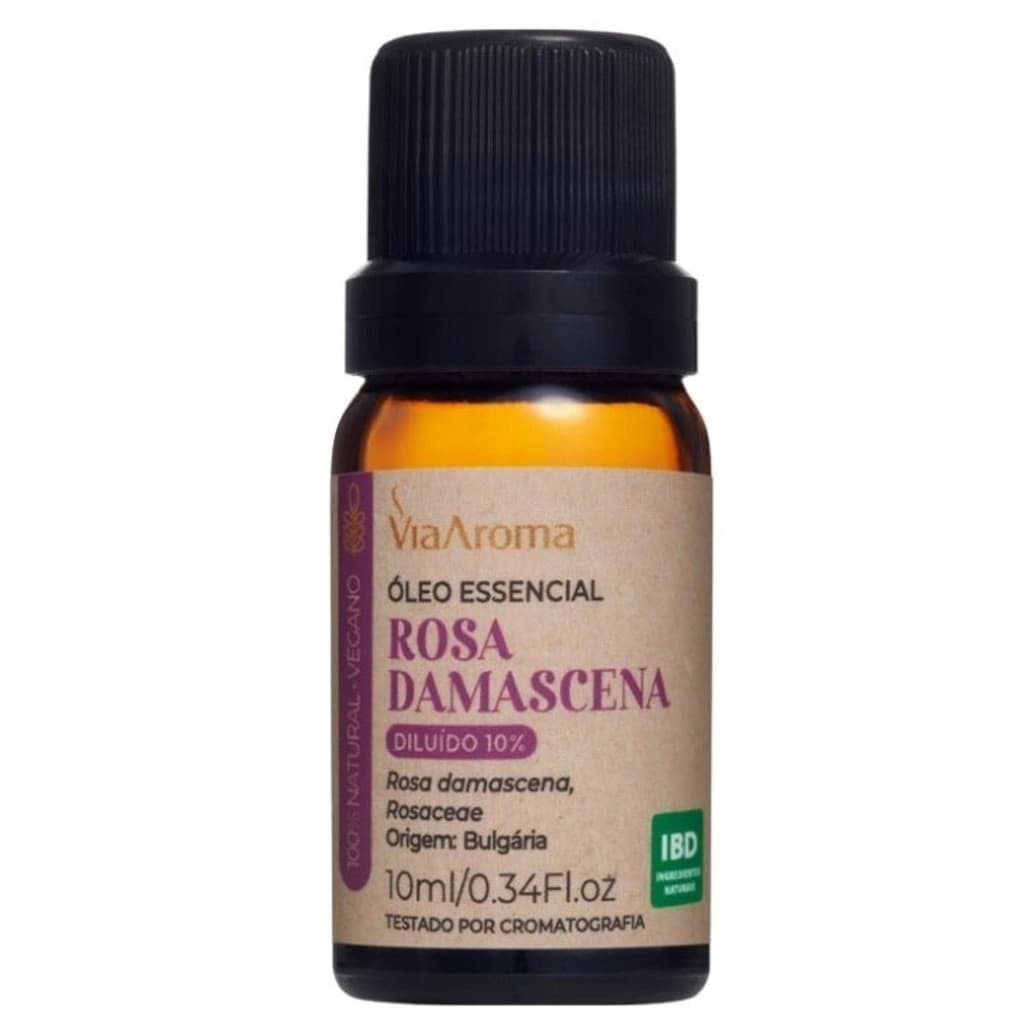 Óleo Essencial ROSA DAMASCENA Diluído NATURAL 10ML - Via Aroma