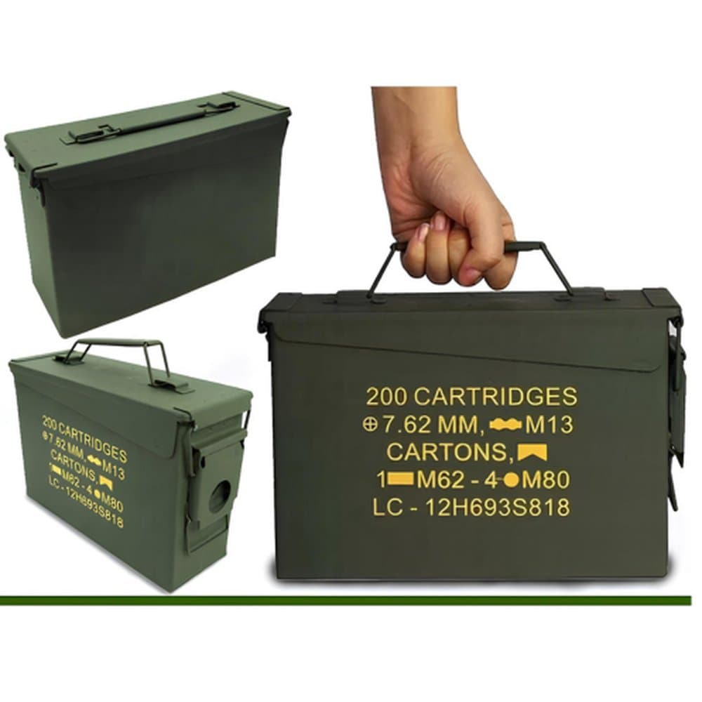 KIT 2 PEÇAS 1 CAIXA MILITAR AMMO BOX 30 + 1 AMMO BOX 50  TAG