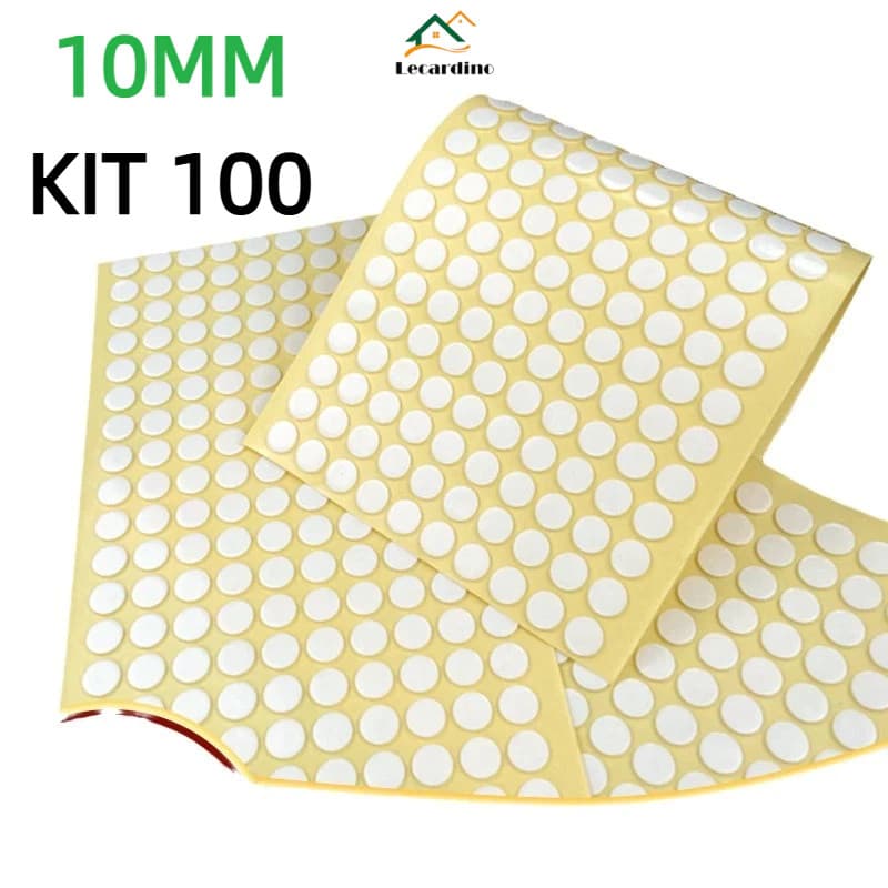 Kit 100 peças 1 cm sticky dot velcro bola redonda dupla face ensino papelaria – Fixação Segura Velas Artesanais