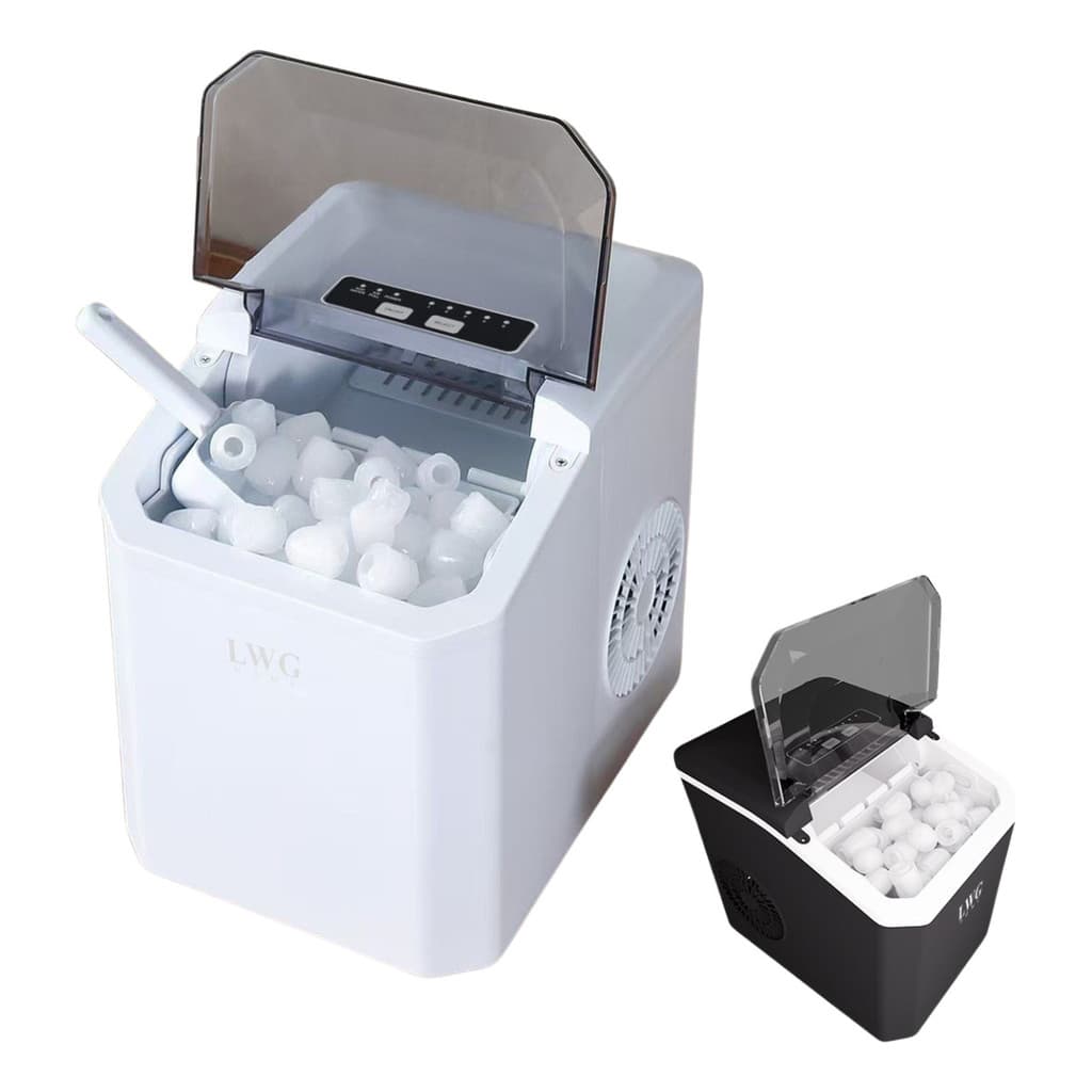Máquina de Fazer Gelo Portátil Automática 12kg/dia Rápida Bivolt Casa Bar Verão