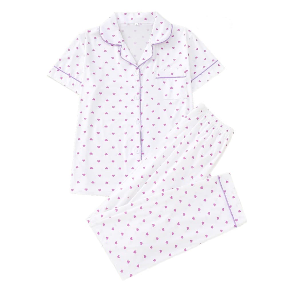 Novas senhoras Cardigan calças de manga curta de duas peças confortável Casual pode usar pijamas exteriores