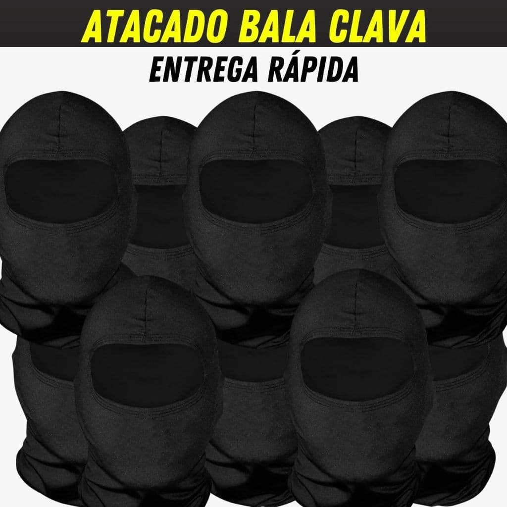 kit 3 Balaclava Toca Proteção Solar Bala clava Térmica Motoqueiro Motoboy touca preta