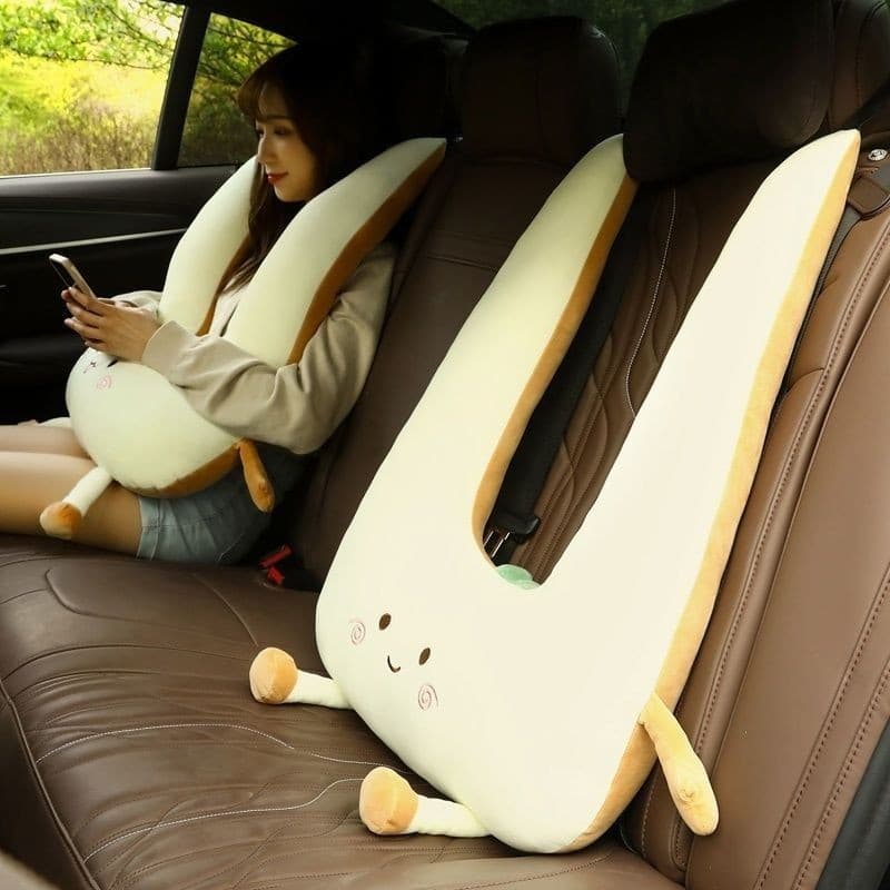 Travesseiro infantil para dormir, travesseiro de dupla utilização para encosto de cabeça de carro, suprimentos para carr