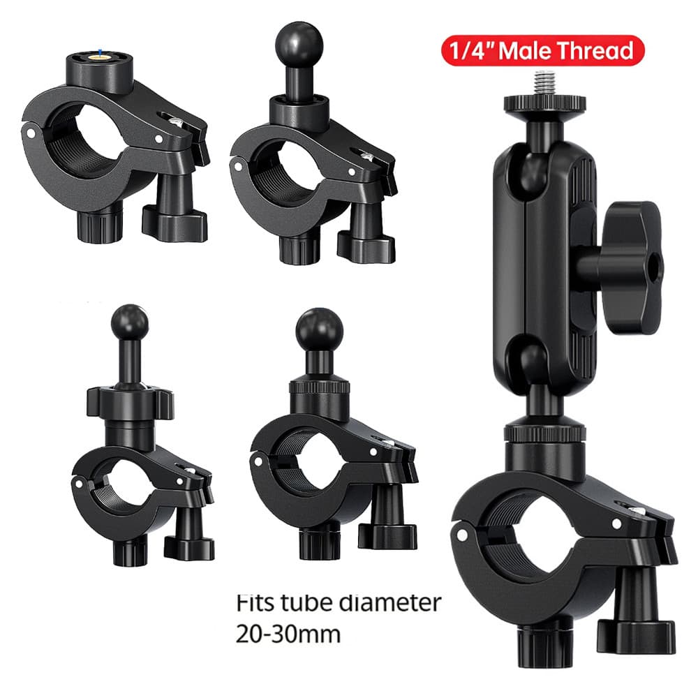 Braçadeira Tipo O Com Rosca Macho De 1/4 " E Cabeça Esférica De 17 Mm , Suporte Universal De Montagem De Câmera Para Tub