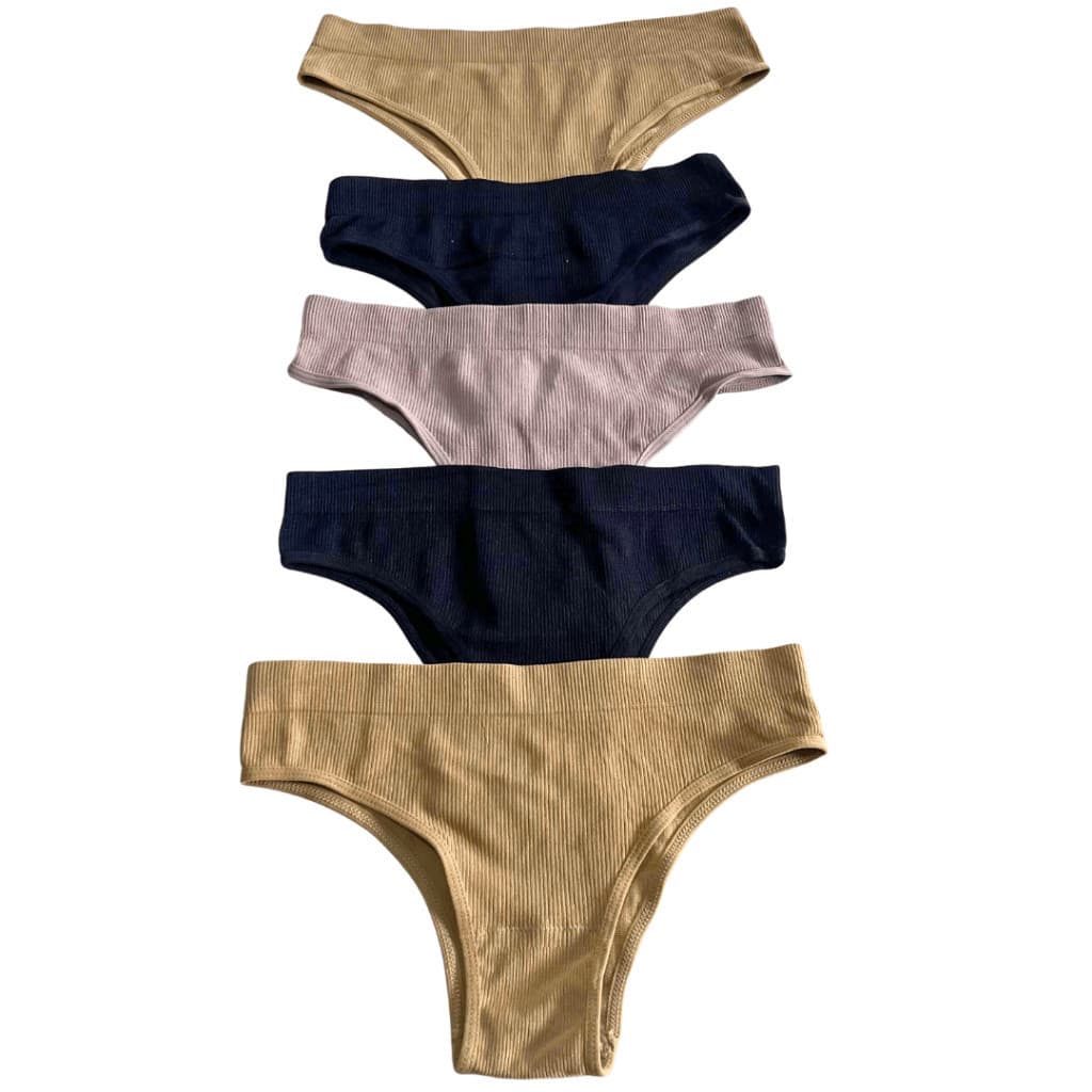 Kit  Calcinhas Canelada IMPORTADA Conforto Poliamida Premium Importada Tanga Não Marca Super Confortável