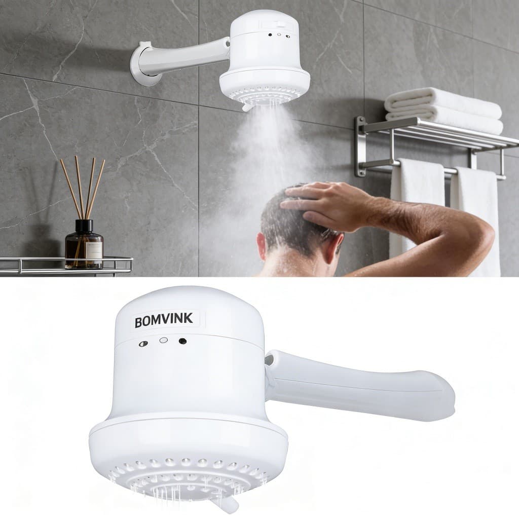 Chuveiro Elétrico 2 Temperaturas com Tubo Flexivel 6000W Aquecimento Rápido