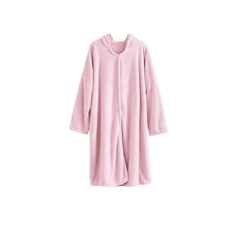 Toalha de banho vestível, roupão com capuz, secagem rápida, feminino, estilo outono inverno, algodão não puro, roupão de