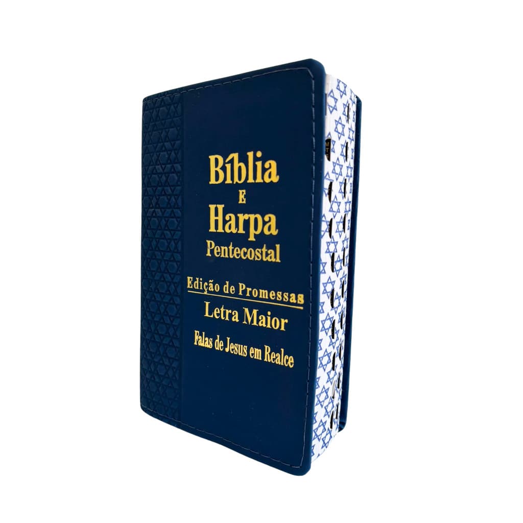 Bíblia Sagrada Letra Média Luxo c Índice Estrela Azul