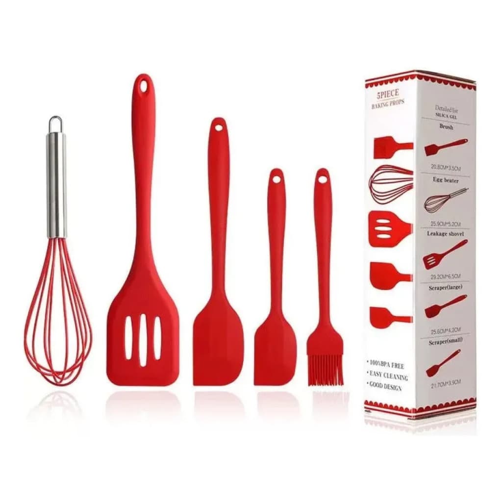 KIt de Espatulas 5 Peças Em Silicone