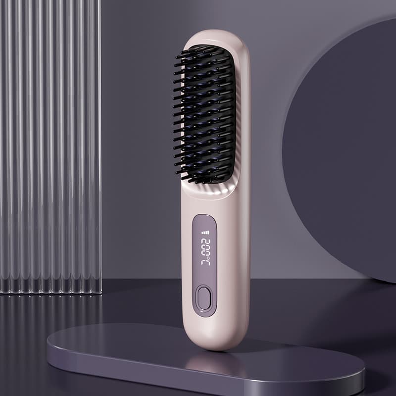 Go Brush Pro-2026 Escova Alisadora Portátil Para Viagens , Pente Alisador De Cabelo Sem Fio Mulheres , Mini Escovas De A