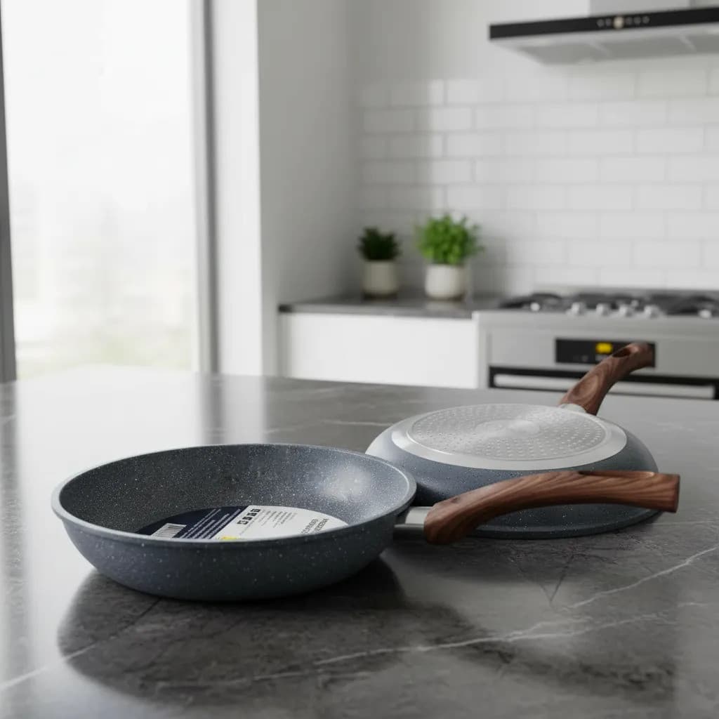 Frigideira com Revestimento Cerâmico Cinza Cabo Soft Touch Compatível com Gás Elétrico Cerâmico e Indução