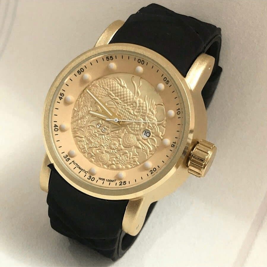 Relógio Masculino Analógico Caixa Grande Aço Inox Pesado Resistente Pulseira Borracha