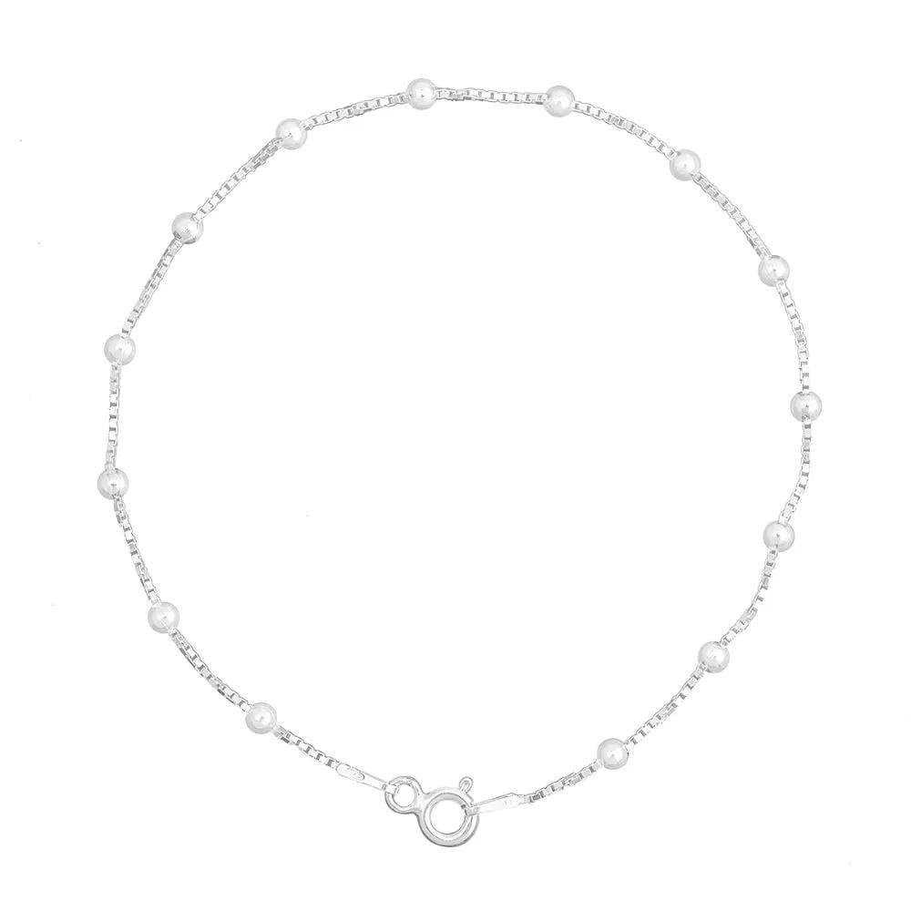 Pulseira Bolinha Prata 925