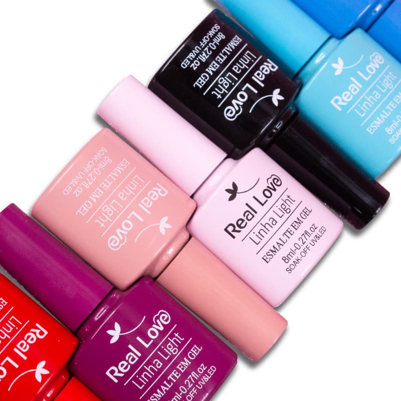 Esmalte em Gel - 8ml - Linha Light - Secagem Led UV - Aprovado Anvisa - Real Love