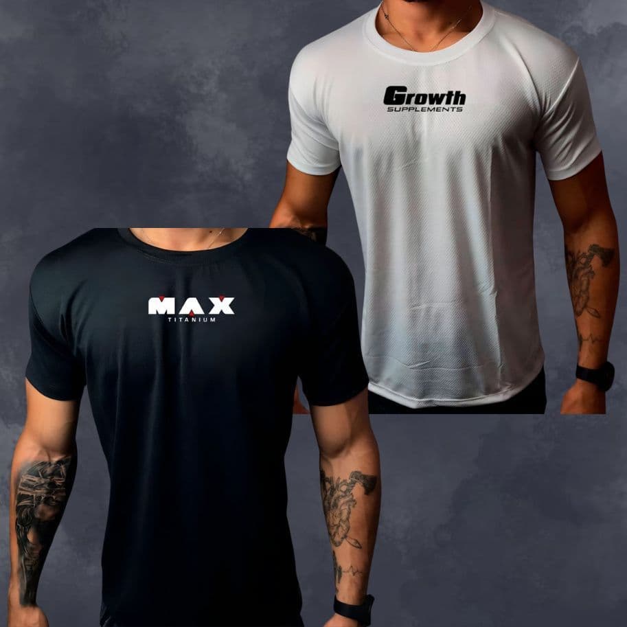 Kit 2 Camisa MIX 02 Masculina para Esporte – Tecido DryFit Furadinho com Modelagem Slim, dia a dia, confortável