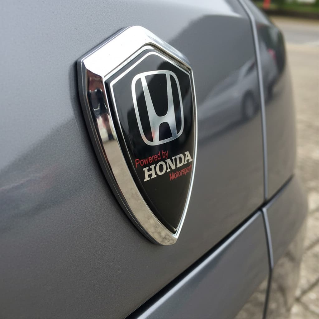 Par Emblema Escudo Honda Fender Brasão Lateral Porta Mala 3d New Civic Fit City HR-V ZR-V CR-V  Accord