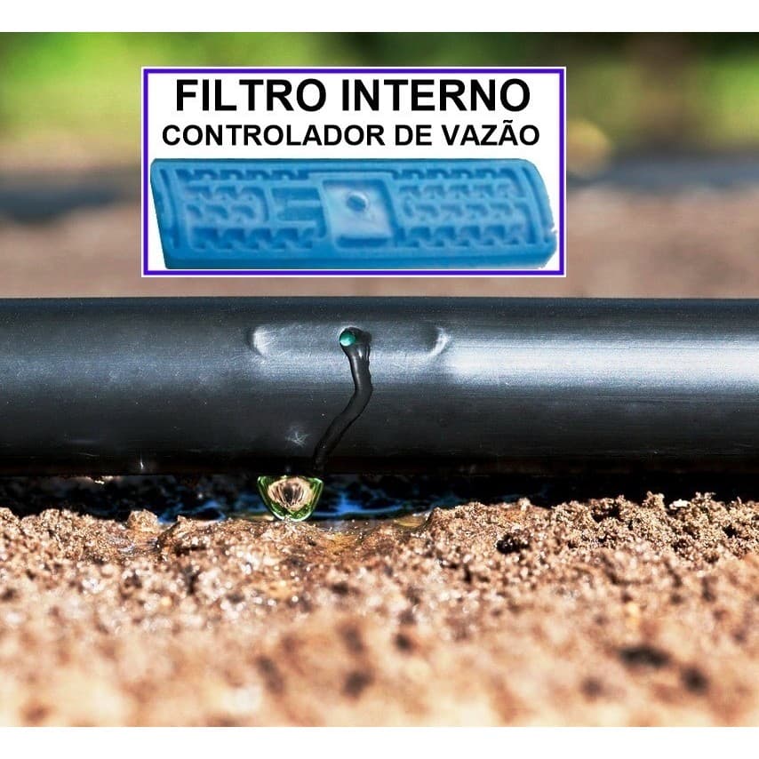Kit Irrigação Gotejamento 500 Metros - 30cm + Conexões